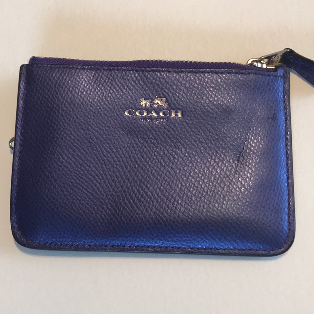 Iridescent Purple Coach Key Case